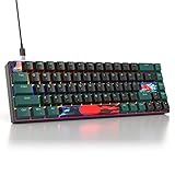 SOLIDEE mechanische Gaming Tastatur 65%,68 Tasten mit Lineare rote...