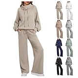 Generisch Jogginganzug Damen Lounge-Sets Langarm Rundhals Oberteil + Hose...