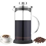 Zephyrize French Press 1 Liter, Französische Presse Glas Kaffeemaschine,...