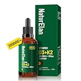 Vitamin D3 K2 hochdosiert Tropfen - 20000I.E. + Vitamin K2 MK7 200 mcg pro...