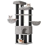 Feandrea Kratzbaum groß, mehrstöckiger Katzenbaum, XXL, 55 x 55 x 186,7...