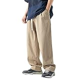 Generisch Herren Cargo Trousers for Men Uk Wanderhose, Khaki, L