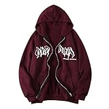 Generisch Bekleidung Herren Jacken Hop Sweatshirt Print Kapuzenjacke Street...