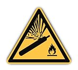 Warnung vor Gasflaschen: W029 - DIN EN ISO 7010 / ASR A1.3 - Aufkleber: 20...
