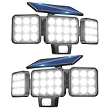 GEARLITE Solarlampen für Außen mit Bewegungsmelder 2 Stück, 3500LM...