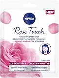 NIVEA Rose Touch Feuchtigkeitsspendende Tuchmaske (1. St.), Gesichtsmaske...