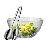 WMF Taverno Salatschüssel Set 3-teilig, Salatbesteck Edelstahl 25 cm mit...