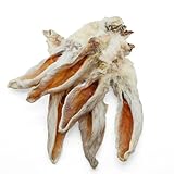 Getrocknete Kaninchenohren mit Fell, 1kg, Hasenohren für Hunde, 100%...