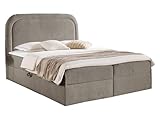 Mirjan24 Boxspringbett Busnik mit Topper und Matratze, Polsterbett mit 2...