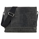 Berliner Bags Vintage Leder Umhängetasche X-Berg M, Kompakte...