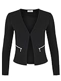 DANAEST Damen Blazer mit Taschen (382), Farbe:Schwarz,42 / XL