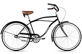 DACAPO Beachcruiser Herren 26' Beach Schwarz 1 Gang RH 46 cm