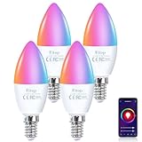 Fitop Alexa Smart Glühbirnen, E14 Wlan LED Lampen Dimmbar Glühbirne 4.9W...