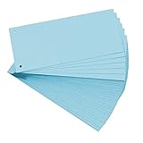 Exacompta 13415B 100er Pack Karton-Trennstreifen. 10,5 x 24 cm blau. Für...