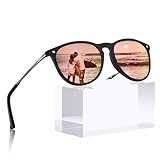 CARFIA Vintage Polarisierte Sonnenbrille für Damen Herren UV400 Schutz...