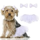 HACRAHO Tutu-Rock für Hunde, Hochzeit, Tutu mit 1 Hundehaarschleife,...