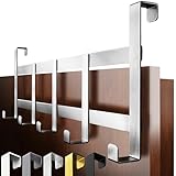 4smile Türgarderobe zum Einhängen – Türhaken aus Edelstahl, flexible...