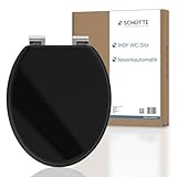 SCHÜTTE WC-Sitz BLACK mit Absenkautomatik aus Holz | Toilettensitz mit...