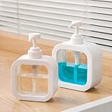 Seifenspender 2 Stück Duschgelspender, 500ml Weiß Pumpspender für Dusche...