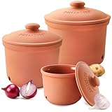 Römertopf Frische-Topf 3er Set - Knoblauch, Zwiebel und Kartoffel...