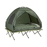SoBuy OGS32-L-GR 4in1-Zelt mit Campingliege Schlafsack Luftmatratze und...
