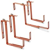com-four® 4x Blumenkastenhalter für Balkon-Brüstungen und Geländer -...