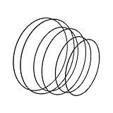 Worown 6 Stück (20, 25 & 30 cm) Metallringe zum Basteln, Schwarz...