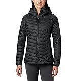 Columbia Damen Poederpass Steppjacke mit Kapuze, Black 010, M EU