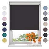 Radeco® Verdunkelungsrollo 200 x 190 cm schwarz, Größen von 40 bis 240...