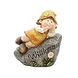 Wichtelstube-Kollektion XL Gartenfigur Yasmin auf Willkommen Stein...