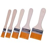 Amexo 5 Stück Breit Flachpinsel Set Malerpinsel Wandfarbe Lasurpinsel...
