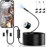 Endoskopkamera mit Licht, Ennovor 1920 HD Endoskop-Kamera Handy mit 8 LED...