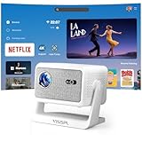 Smart Mini Beamer【Netflix Offiziell ＆ Autofokus / 6D Trapezkorrektur...