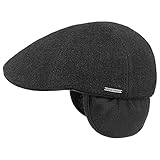 Stetson Texas Flatcap Ohrenschutz Herren Schiebermütze Kaschmir Baumwolle...