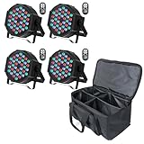 U`King 4er 36 LED Par Strahler mit Bag, RGB Bühnenlicht Partylicht mit...