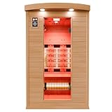 Dewello® Infrarotkabine Infrarotsauna Hyder 115x105 für 1-2 Personen aus...