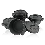 BBQ-Toro Mini Dutch Oven Set (6 Stück), Ø 11 cm, bereits eingebrannt -...