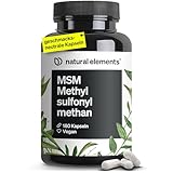 MSM Kapseln - 180 vegane Kapseln - Laborgeprüfte 1600mg...