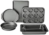 Amazon Basics Backformen-Set, antihaftbeschichtet, 6 Stück, 41.3 x 29.8 x...