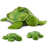 Prextex Plüsch-Schildkröte mit 3 kleinen Plüsch-Baby-Schildkröten...