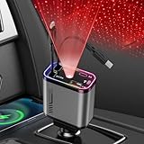4 IN 1 Zigarettenanzünder USB C Auto Ladegerät Sternenhimmel Auto 69W USB...
