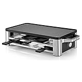 WMF Lono Raclette Grill mit Pfännchen und Schiebern, Raclette 8 Personen,...