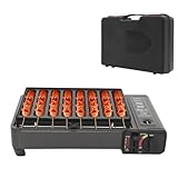 ACROSSPART Tragbarer Tischgrill Gas, Gasgrill Camping mit Ölauffangwanne...