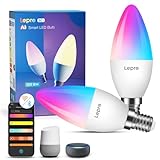 Lepro AI Smart Glühbirne BC1, 4.9W 470LM Glühbirne E14 Dimmbar,...