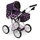 Bayer Chic 2000 560 71 Kombi-Puppenwagen Leni, Stars lila, 64 x 37 x 68 cm