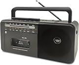 Kassettenspieler Bluetooth Boombox, Tape Recorder AM/FM/SW Radio Stereo...