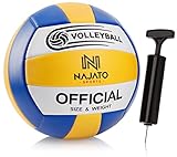 NAJATO Sports Volleyball – Langlebiger Beachvolleyball inkl. Ballpumpe...
