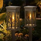 LOTMOS 2 Stück Solarlampen für Außen Garten, IP65 Wasserdicht...