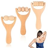 3 Stück Massageroller, Rückenmuskel Roller mit Griff, Manuelle...