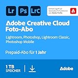 Adobe Creative Cloud Foto-Abo 1TB | inkl. Lightroom & Photoshop | 1 Jahr |...